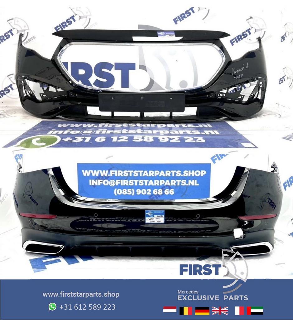 W214 AMG BUMPERS PAKKET ZWART 2024 E KLASSE Voorbumper + Ach, Utilisé, -, Arrière, -
