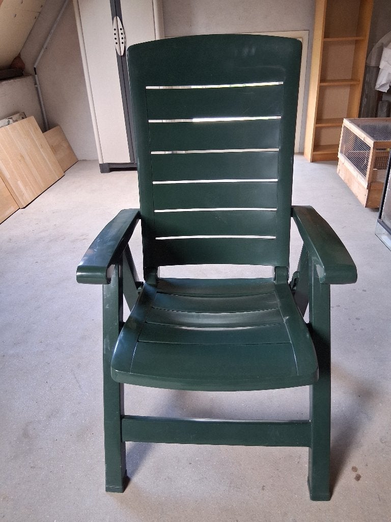 Tuinstoelen 4, Jardin & Terrasse, Chaises de jardin, Enlèvement, Comme neuf, Plastique, Pliant