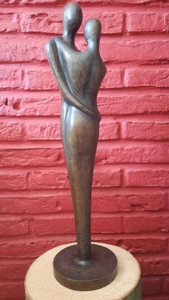 Bronzen beeld Abstract Lovers Thermobrass, Ophalen, Abstract, Beeld, Abstract