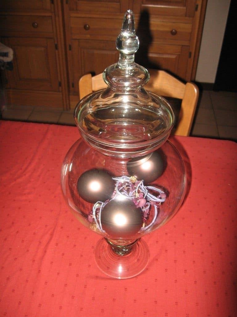 decoratieve glazen sierpot met deksel, Ophalen