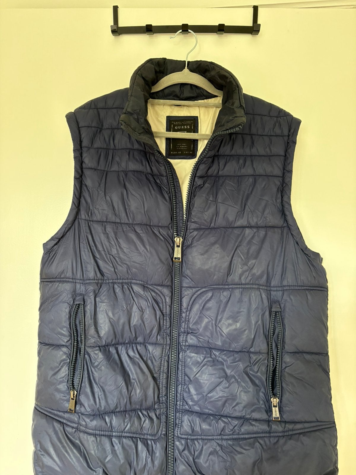 Guess bodywarmer, Kleding | Heren, Bodywarmers, Ophalen of Verzenden, Gedragen, Maat 52/54 (L), Blauw