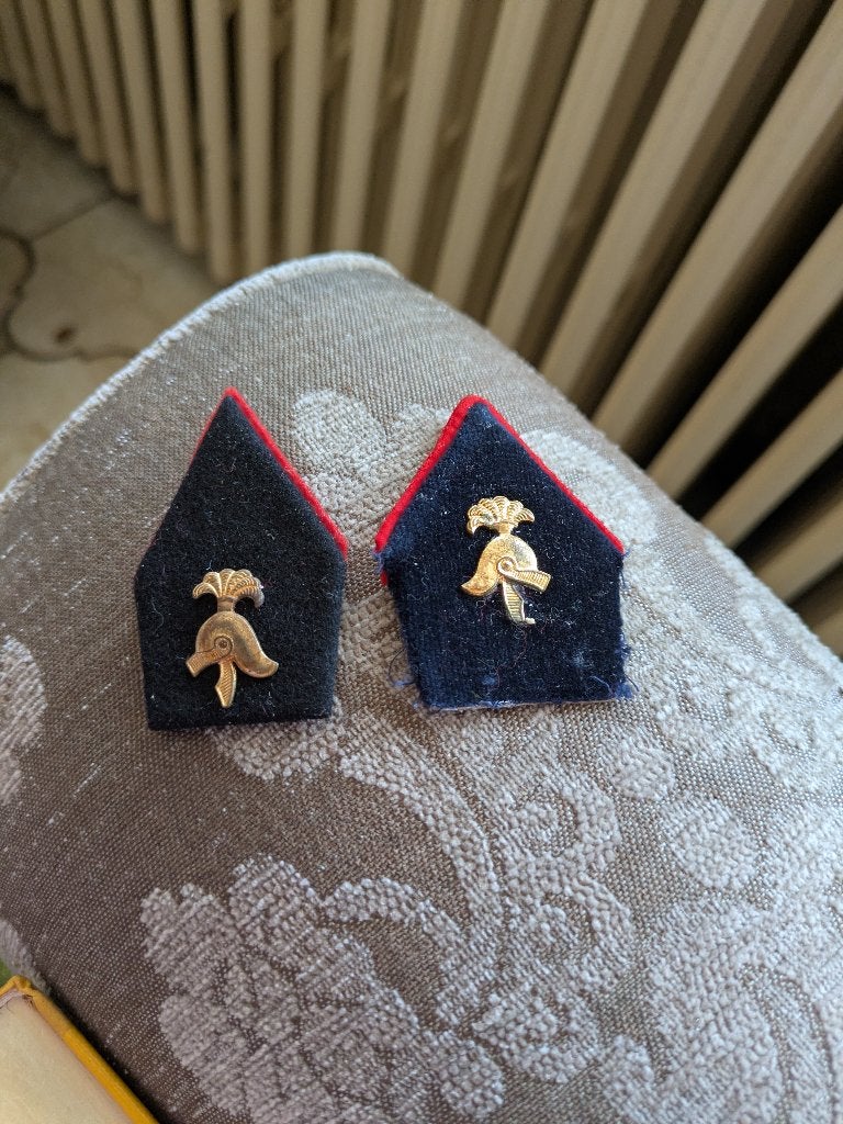 Genie kraagspiegels, Ophalen of Verzenden, Landmacht, Embleem of Badge