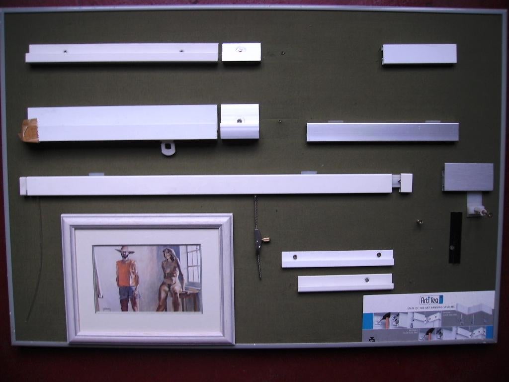 ophangrails voor kaders - alu - nieuw, Huis en Inrichting, Woonaccessoires | Lijsten, Ophalen, Nieuw, Metaal of Aluminium