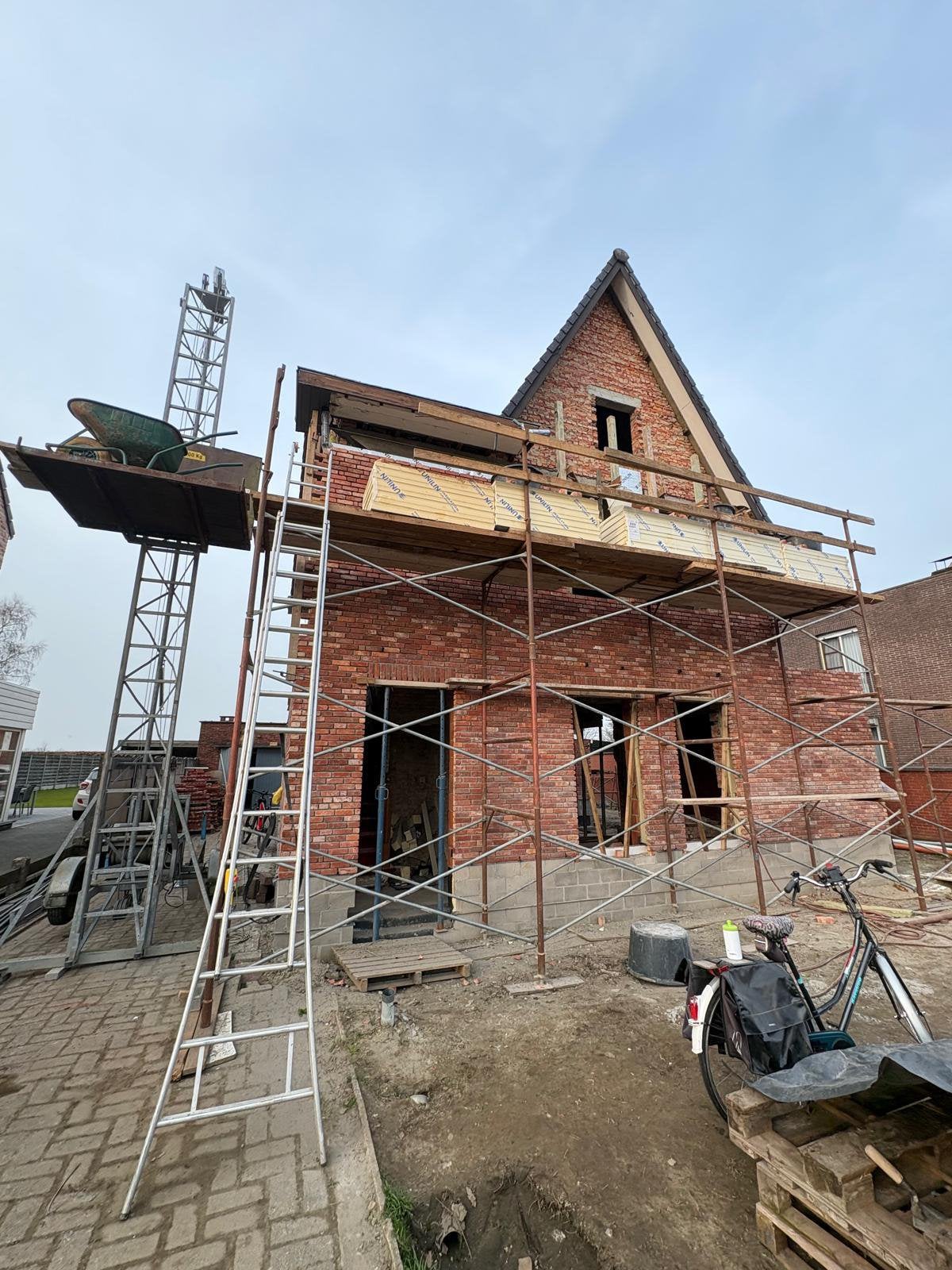 Bouwstelling: bokken, kruisen en planken, Doe-het-zelf en Bouw, Ophalen, Gebruikt