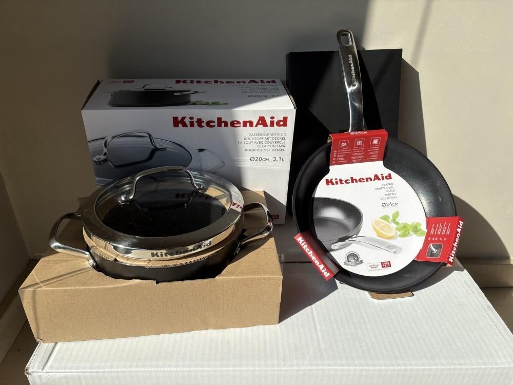 Kitchenaid set Kookpot en braadpan, Ophalen of Verzenden, Nieuw, Pannenset