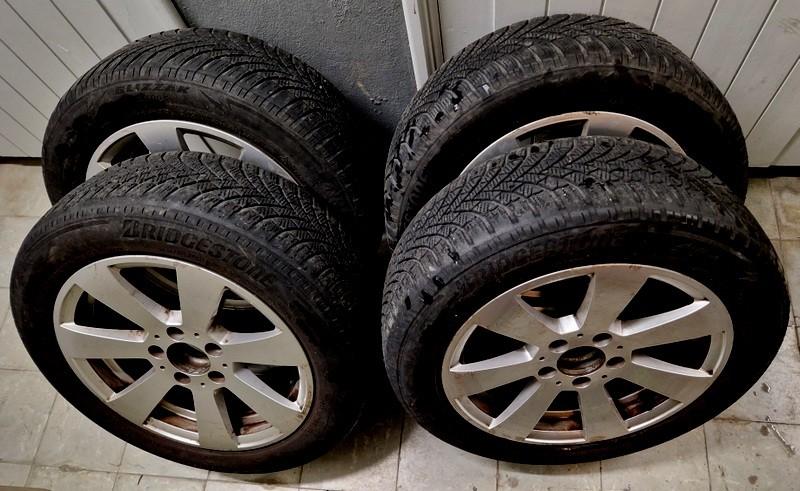 Jantes avec dimensions de pneus 205/55/16 Mercedes B, C uniq, Pneus et Jantes, 16 pouces, Véhicule de tourisme, 205 mm