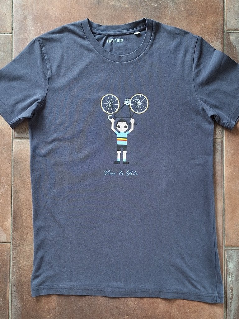 Grijze T-shirt Vive le Vélo maat XS, Vive le Vélo, Ophalen of Verzenden, Zo goed als nieuw, Grijs