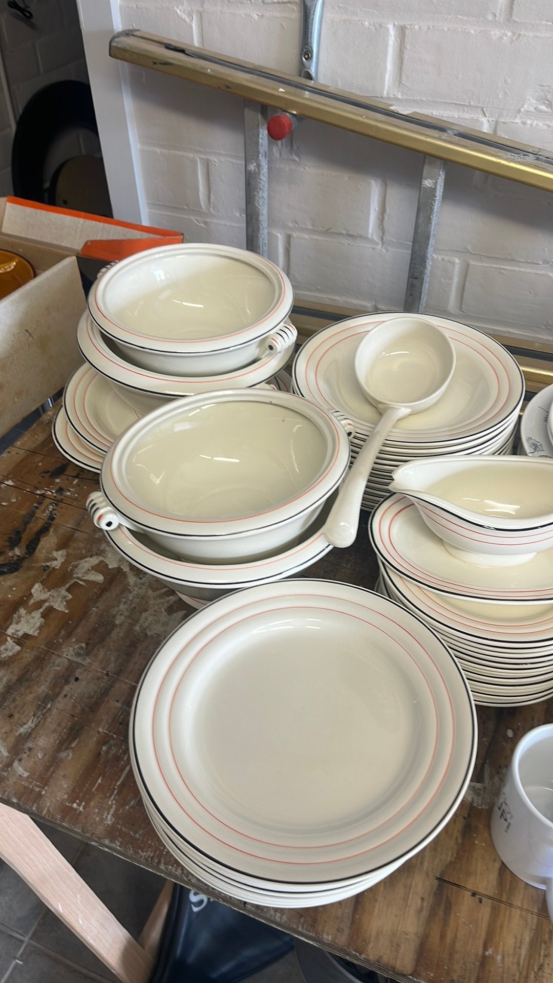 Servies boch, Ophalen, Gebruikt