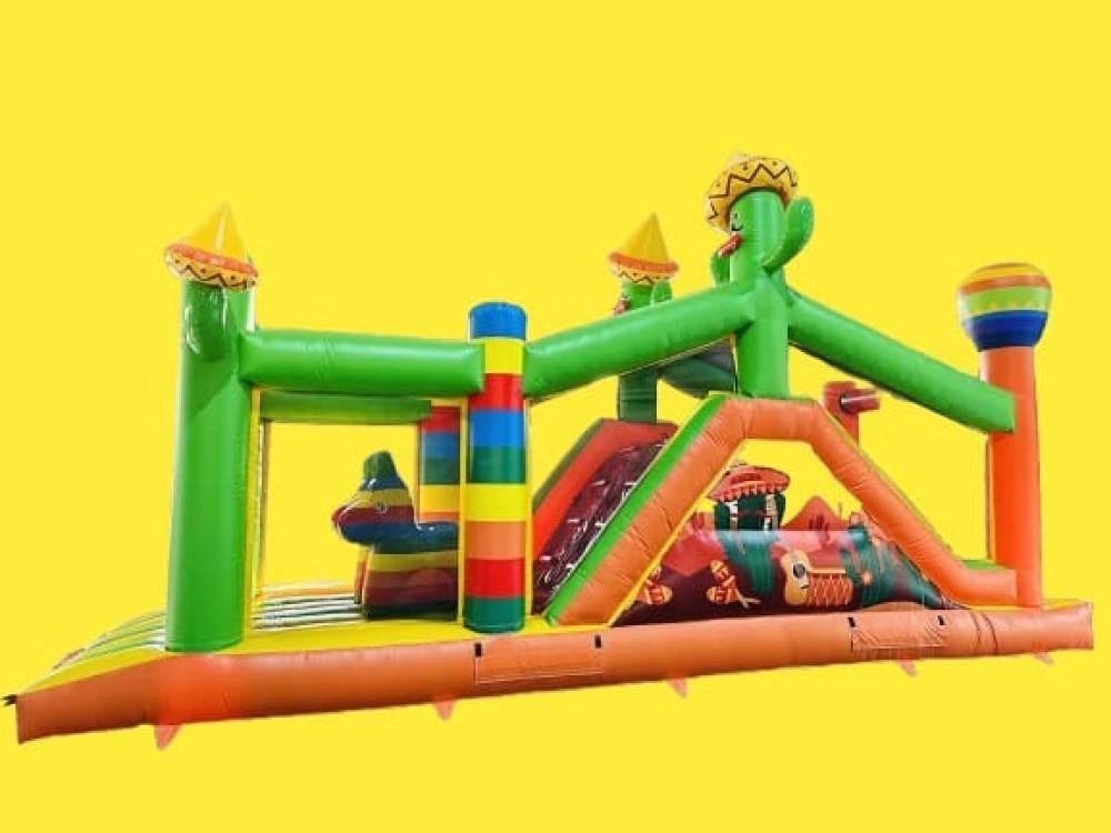 Nieuw springkasteel Mexicaanse pinata run, Ophalen