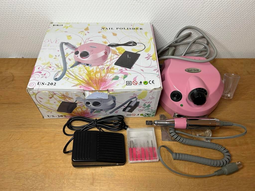 Roze elektrische nagelfrees Nail Drill, Ophalen of Verzenden, Zo goed als nieuw, Hand- en Voetverzorging