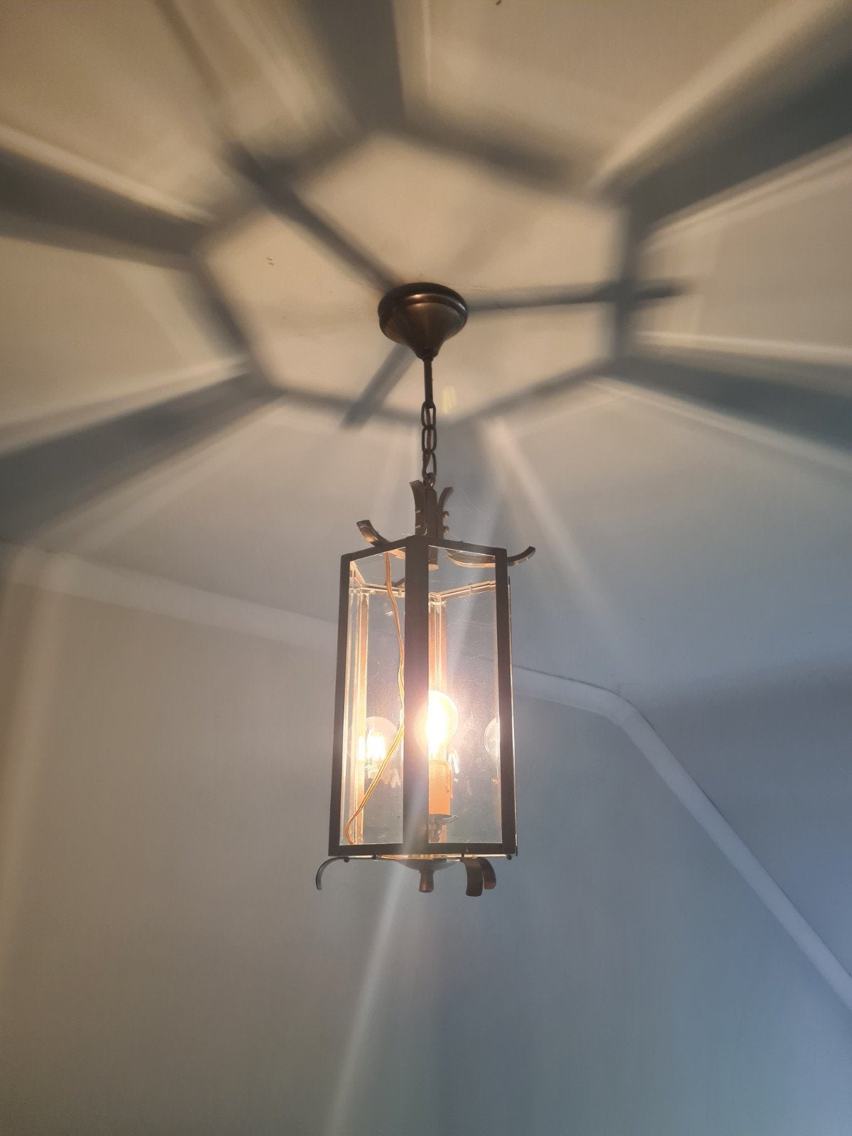 vintage bronzen hallantaarn, Ophalen