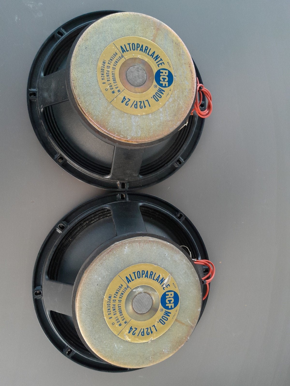 2 Haut-parleurs RCF L12p24, Autres marques, 60 à 120 watts, Enlèvement, Utilisé