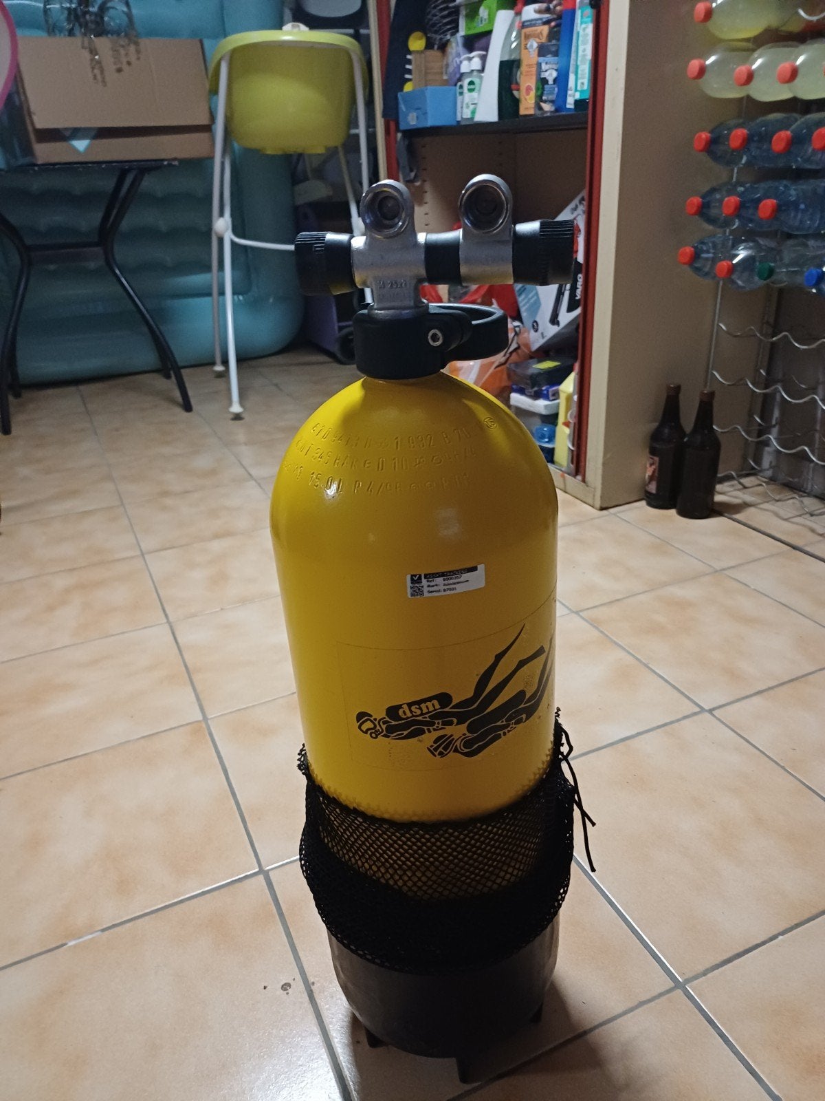 15L 230B fles In testvolgorde, Ophalen