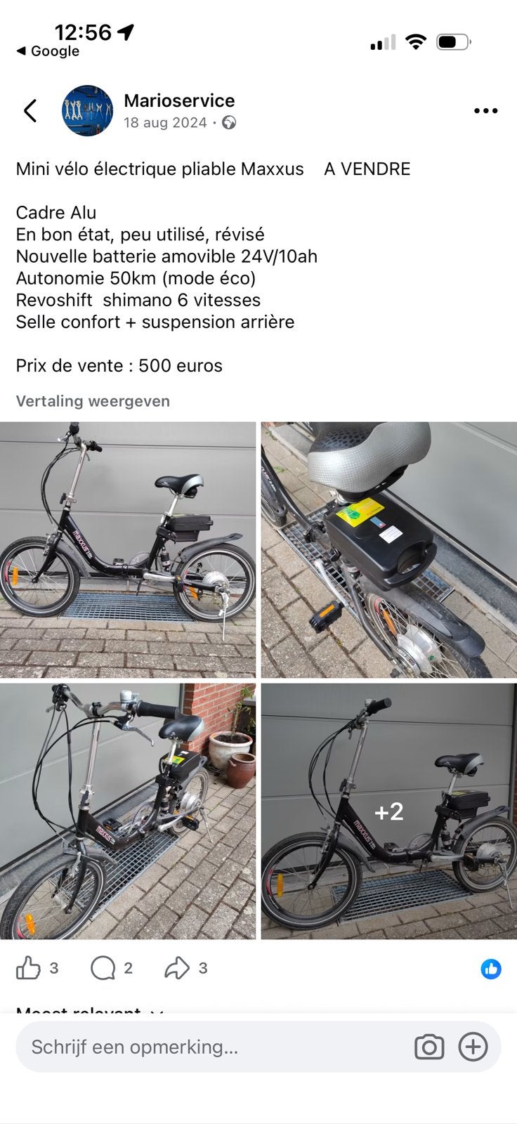 Maxxus e bike vouwfiets, Fietsen en Brommers, Ophalen of Verzenden, Zo goed als nieuw