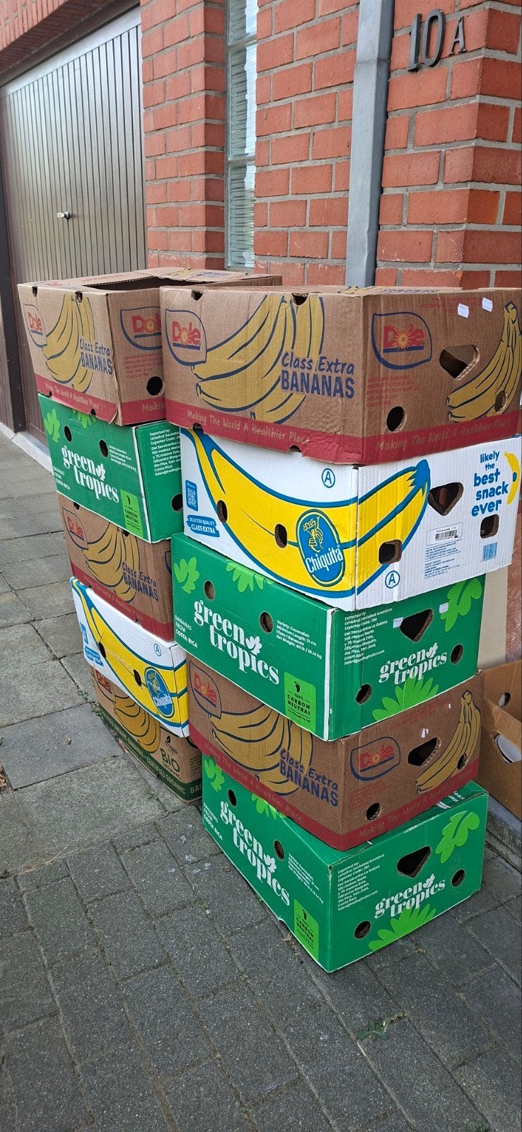 10 propere lege bananendozen inpakdozen verhuisdozen, Doe-het-zelf en Bouw, Ophalen, Doos, 40 tot 60 cm, 50 tot 75 cm
