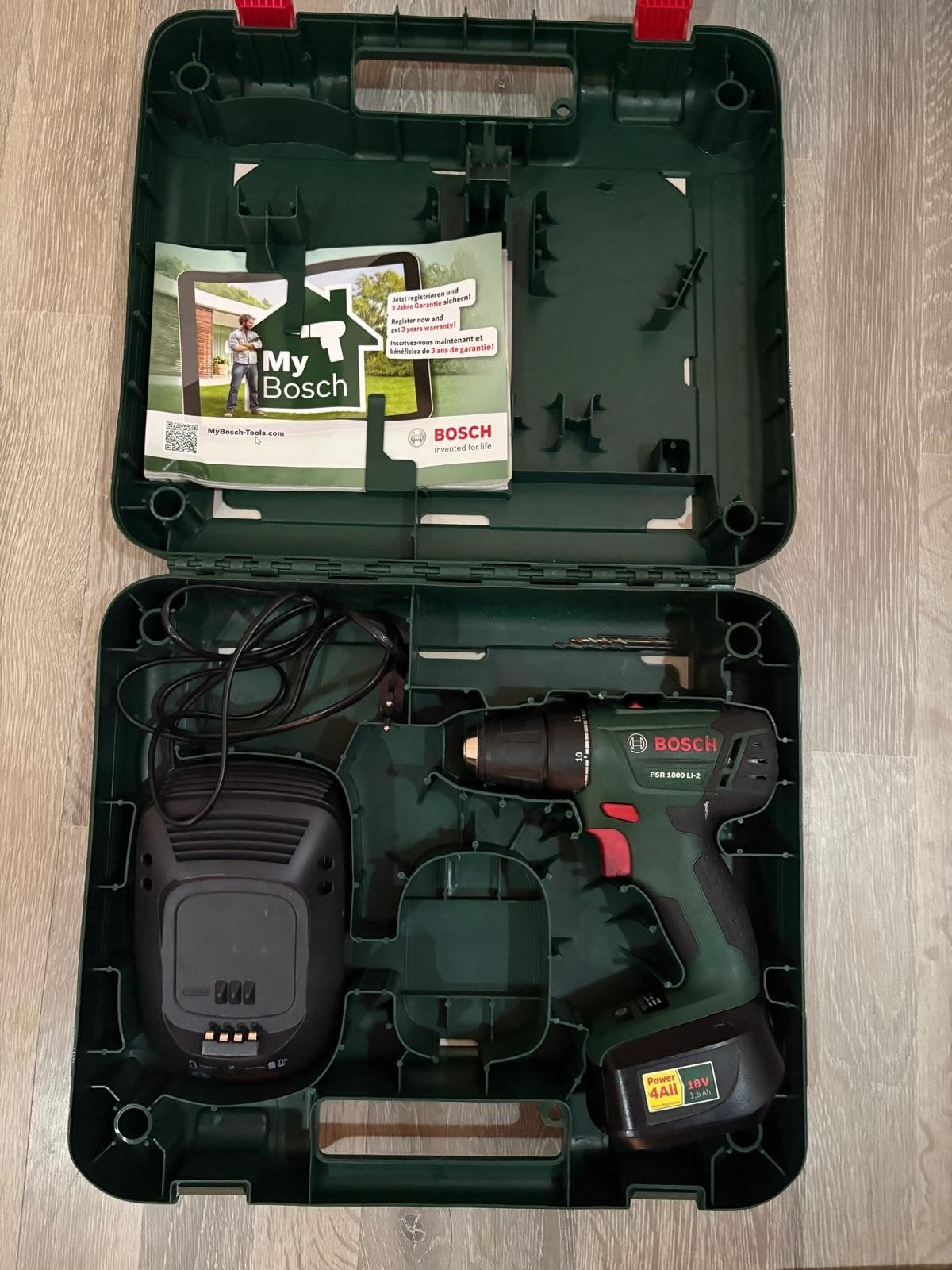 Bosch PSR 1800 LI-2 Accuboormachine 18V met koffer, Bricolage & Construction, Enlèvement, Comme neuf, Moins de 400 watts, Perceuse