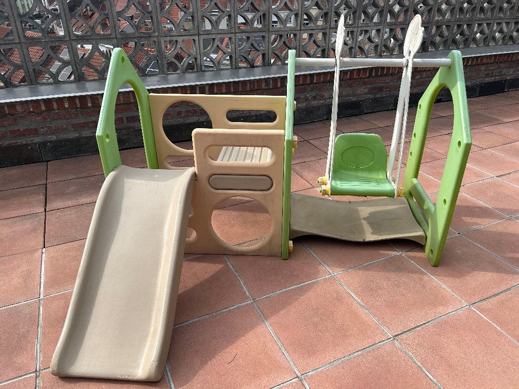 MODULE DE JEUX (9+ MOIS) - TOBOGGAN + BALANÇOIRE, Enlèvement, Utilisé, Toboggan