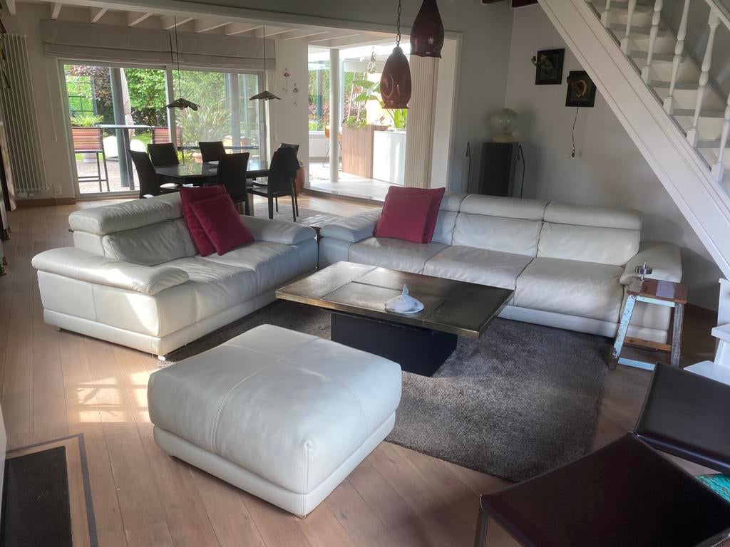 Lederen salon, Huis en Inrichting, Ophalen, Gebruikt