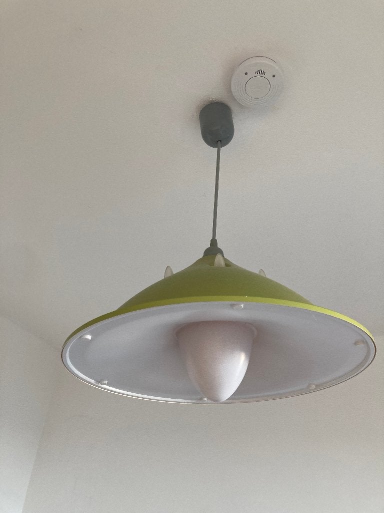 FLOS Light Lite hanglamp ontwerp Philippe Starck (1991)., Kunststof, Postmodern/Memphis, Gebruikt, E27 (groot)