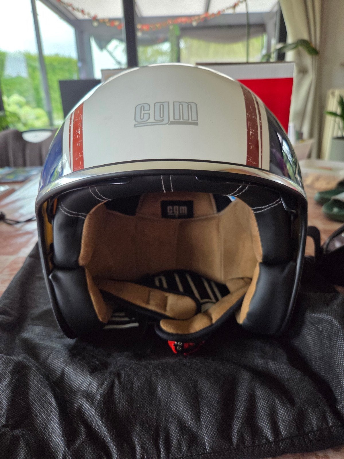 Helm CGM America Bianco Retro maat M, Ophalen, Zo goed als nieuw, Medium, CGM