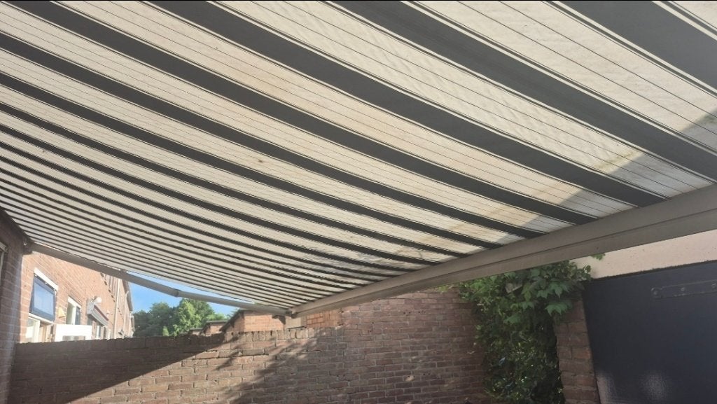 Zonnescherm Electrisch moet met spoed weg, Tuin en Terras, Ophalen, Gebruikt, 450 cm of meer, Elektrisch