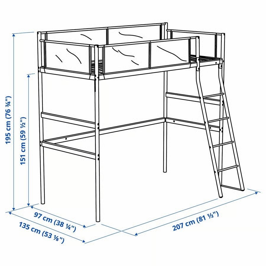 Ikea hoogslaper, Ophalen, Gebruikt, Hoogslaper