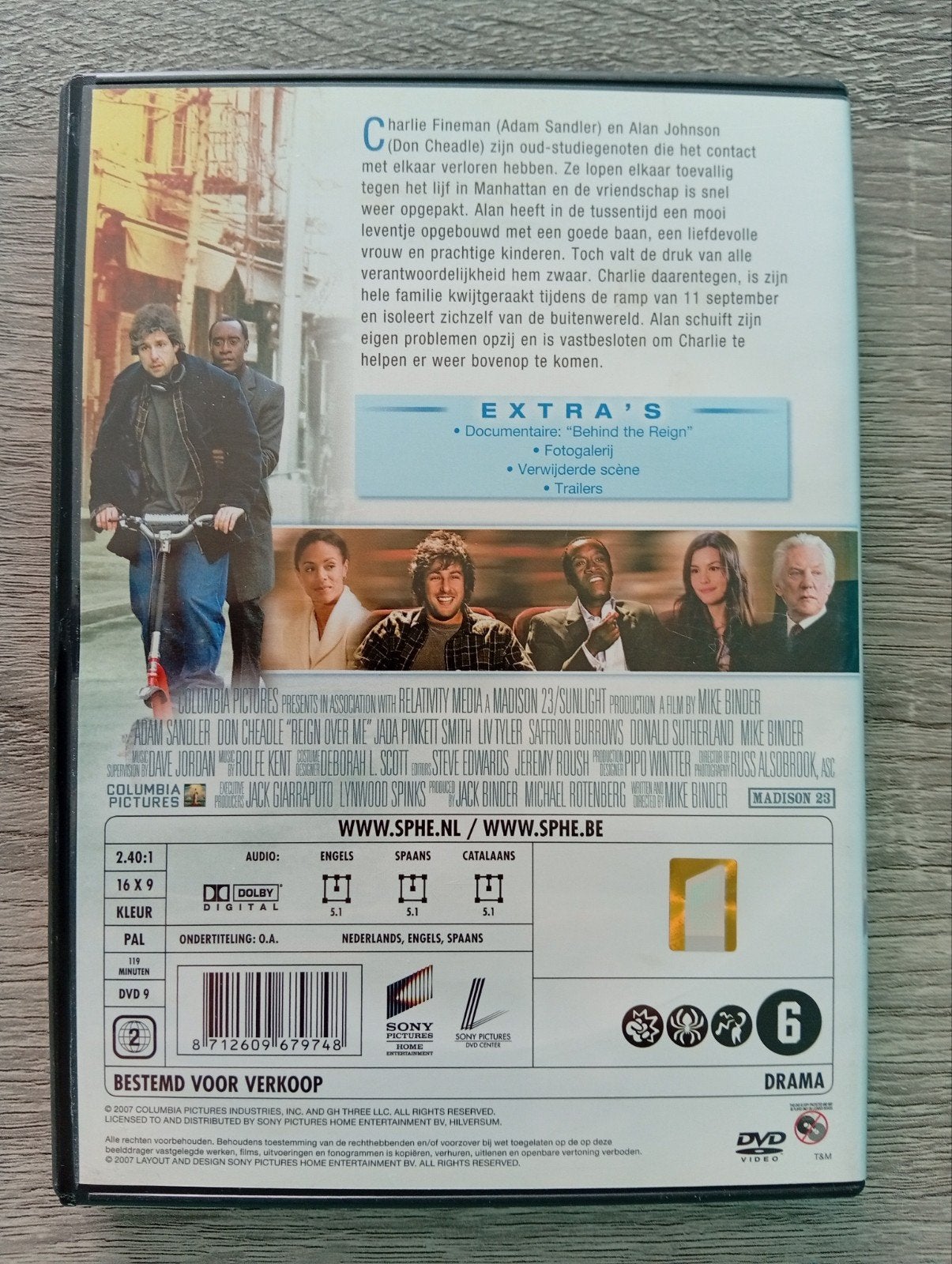 DVD dramatique Reign Over Me Adam Sandler, CD & DVD, DVD | Drame, À partir de 6 ans, Anglais, Enlèvement ou Envoi, Comme neuf