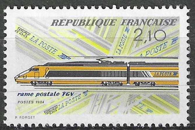 Frankrijk 1984 - Yvert 2334 - TGV-postdienst  (PF), Verzenden, Postfris
