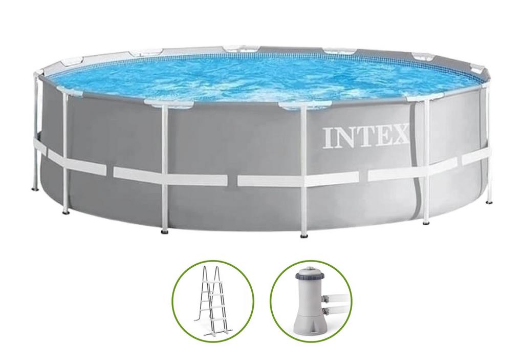 Intex 457x122cm, Rond, Zo goed als nieuw, Opzetzwembad, Ophalen