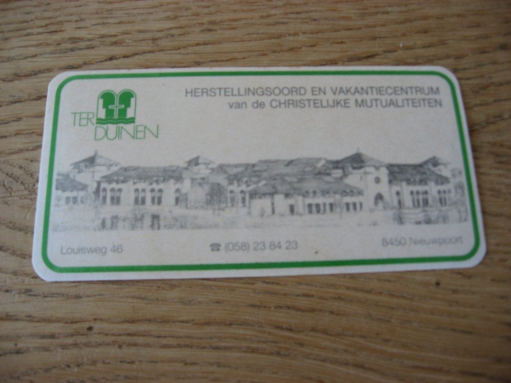 Sticker Ter Duinen Nieuwpoort, Ophalen of Verzenden, Nieuw, Bedrijf of Vereniging