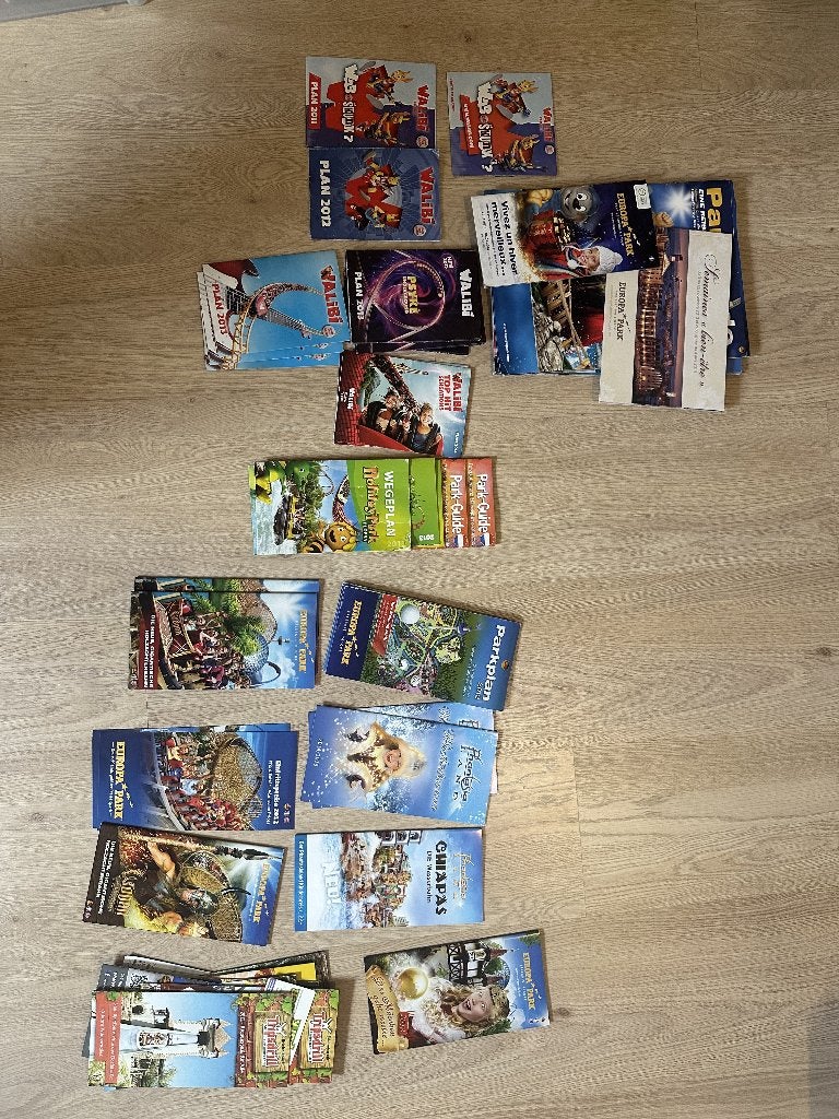 Collection unique de cartes de parcs d'attractions, Enlèvement ou Envoi