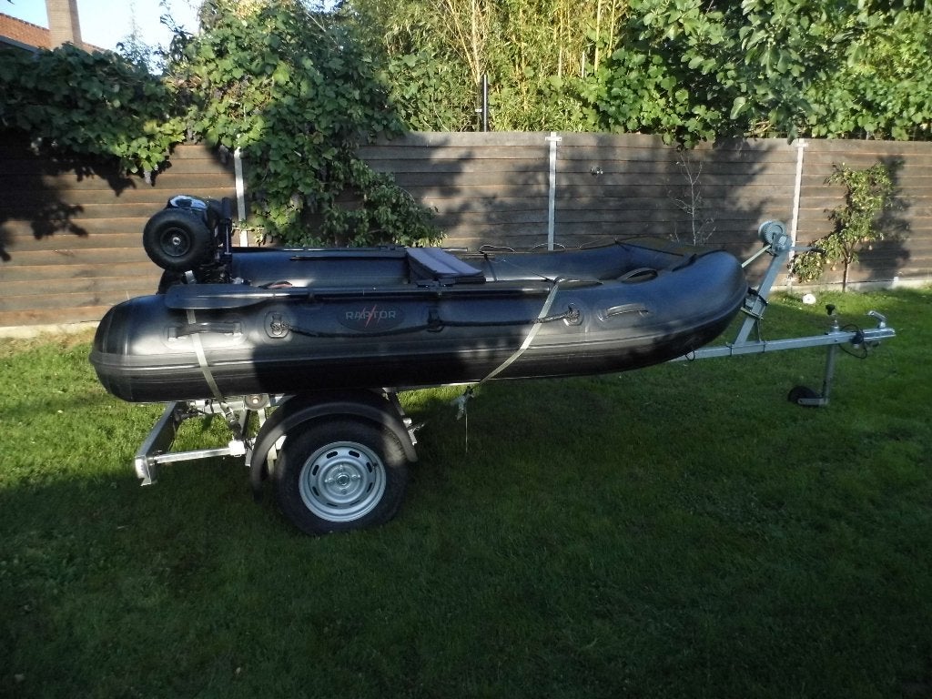 raptor 3m extreme , 6pk mercury , trailer, Watersport en Boten, Ophalen, Zo goed als nieuw, Overige typen