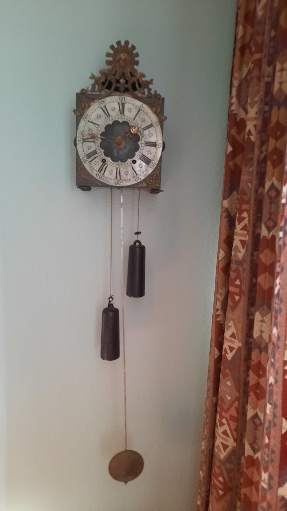 Wandklok, Ophalen, Vintage, Analoog, Handgemaakt
