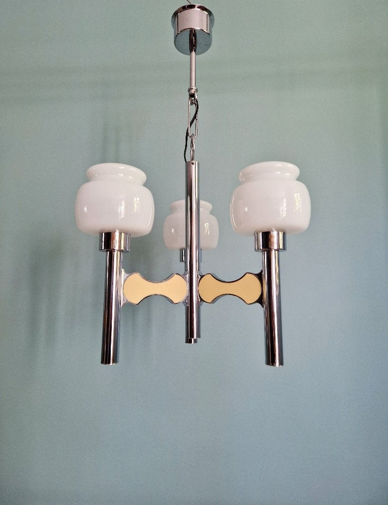 Lustre Space Age, design Sciolari, Boulanger, 1970, Enlèvement ou Envoi