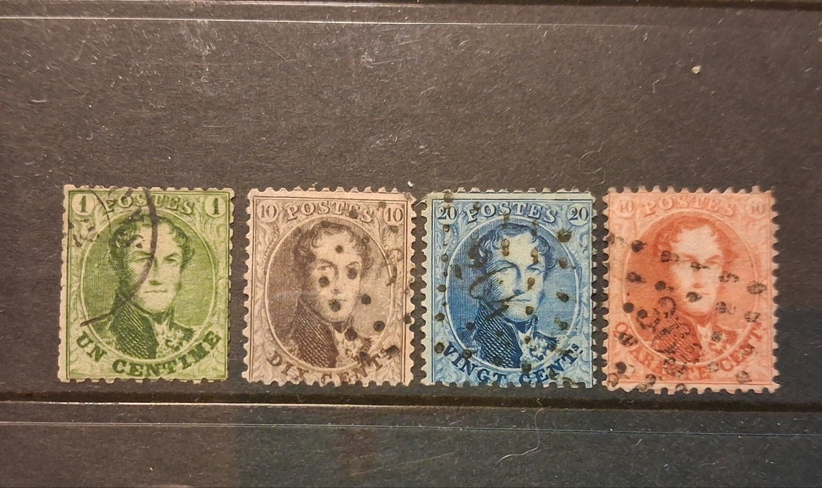 Belgique OBP 13-16 timbrée année 1863, Enlèvement ou Envoi, Oblitéré