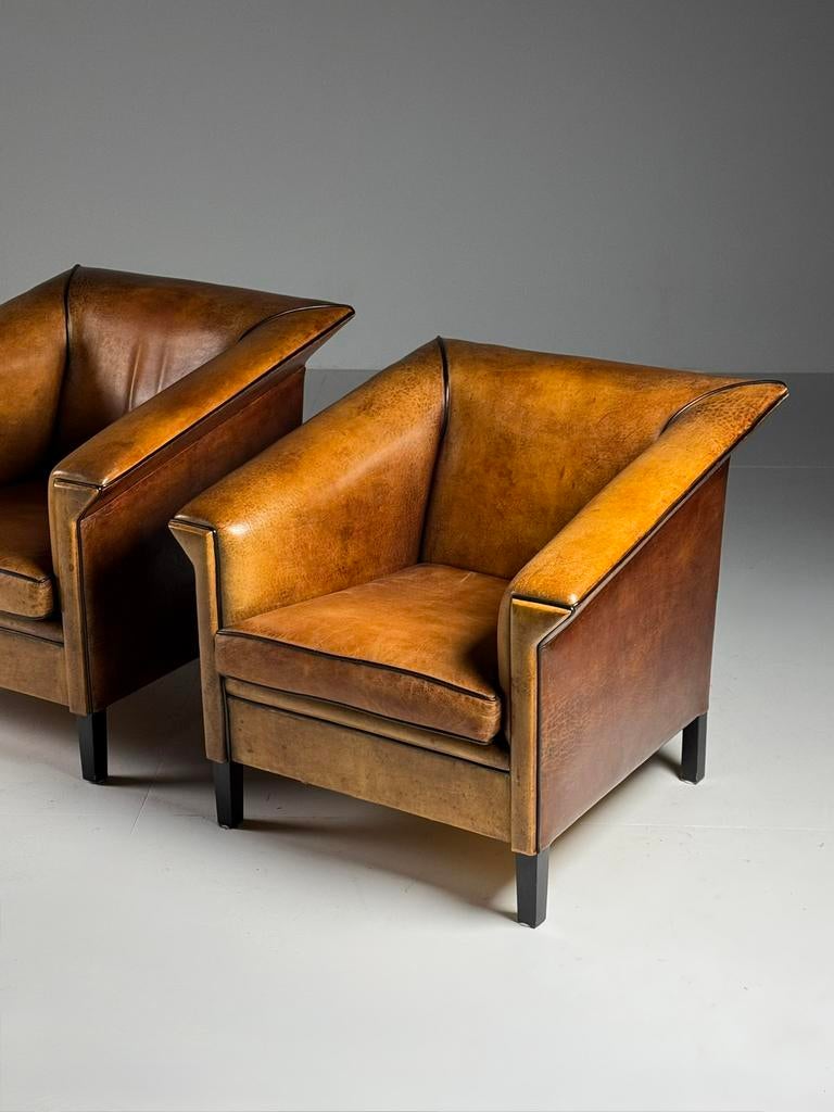 Collectie schapenleren fauteuils en banken, Ophalen, Zo goed als nieuw