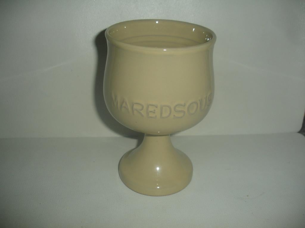 Kelkglas van Maredsous in aardewerk, Verzamelen, Ophalen of Verzenden, Zo goed als nieuw, Glas of Glazen, Overige merken
