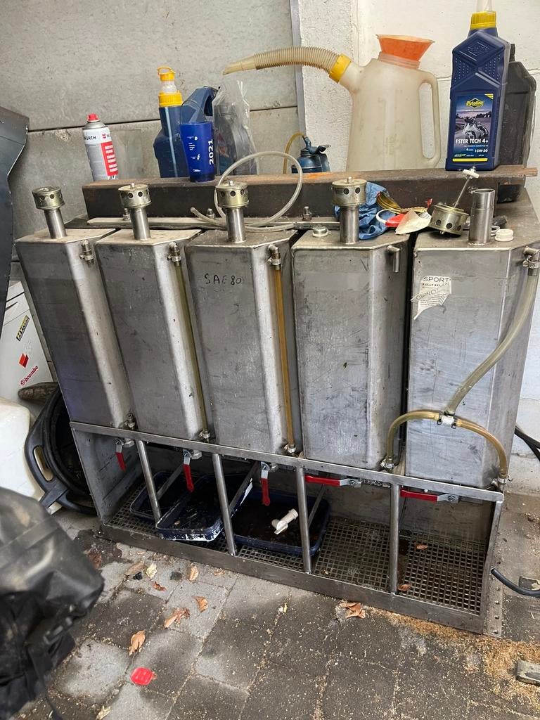 Inox vaten 5x 60l, Ophalen, Gebruikt