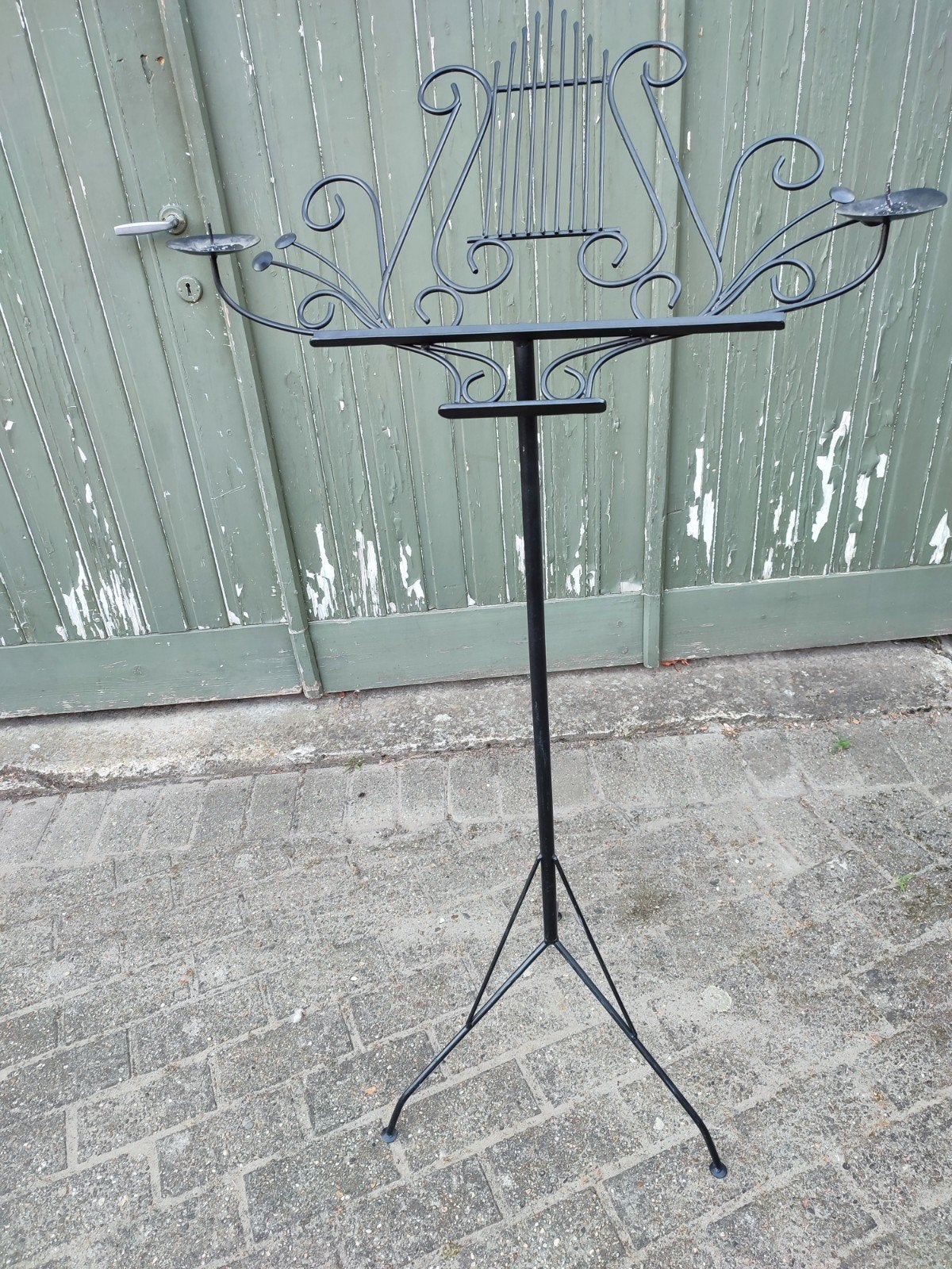muziekstaander, pupiter met kandelaars, Ophalen, Muziekstandaard