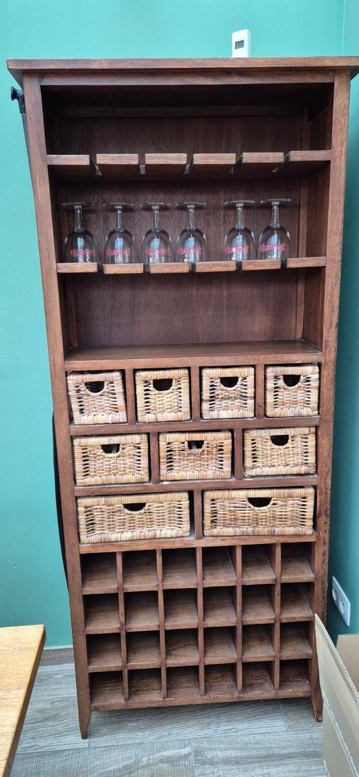 barkast, Maison & Meubles, Accessoires pour la Maison | Porte-bouteilles, Enlèvement, Utilisé, Bois, 15 à 25 bouteilles