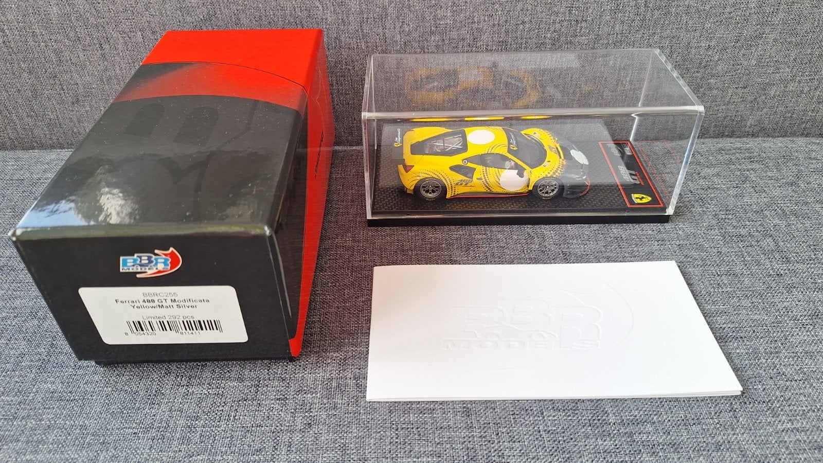 ferrari 488 modificata, yellow/mat silver! limited 237/292, Ophalen, Nieuw, Auto