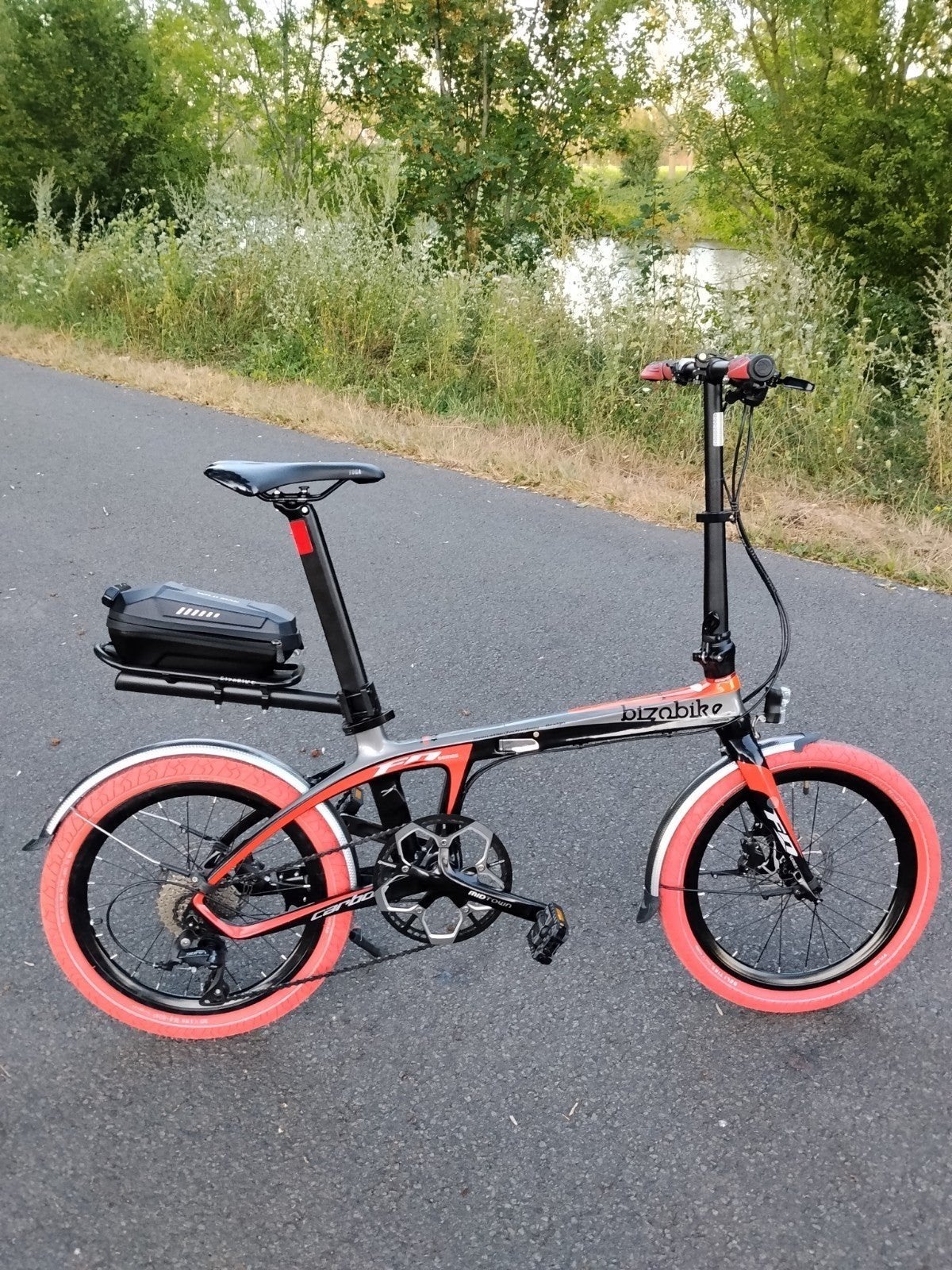 CARBON vouwfiets BIZOBIKE, Ophalen, Versnellingen