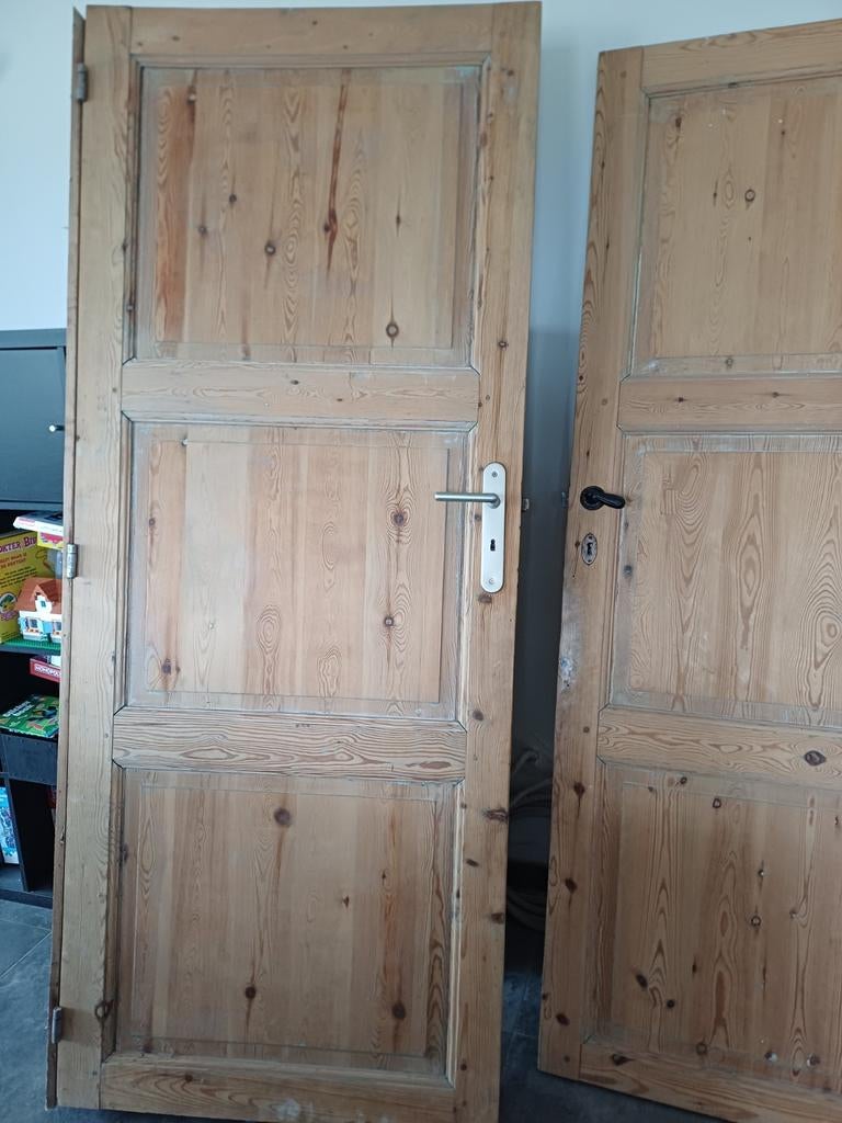 1 eiken binnendeur, Doe-het-zelf en Bouw, Deuren en Vliegenramen, Ophalen, Gebruikt, 80 tot 100 cm, Binnendeur