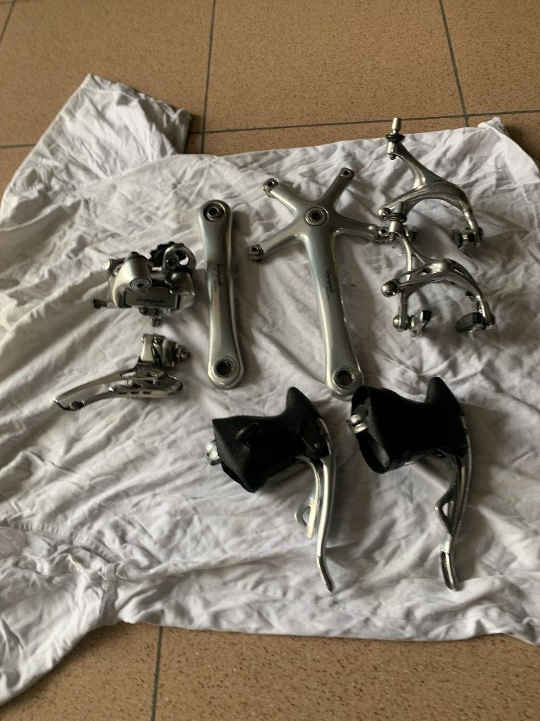 retro record-chorus groep campagnolo, Fietsen en Brommers, Ophalen of Verzenden, Gebruikt, Titanium