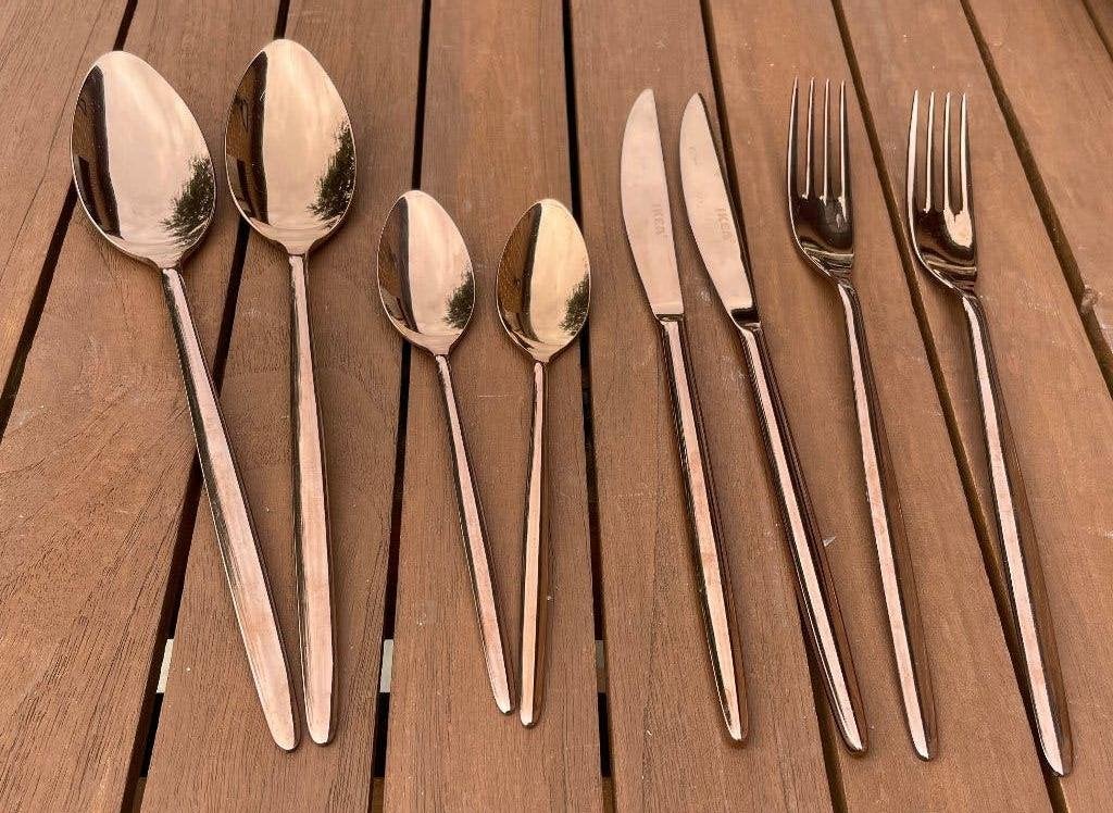Ensemble couverts doré, Maison & Meubles, Cuisine | Couverts, Set de couverts, IKEA, Comme neuf, Enlèvement