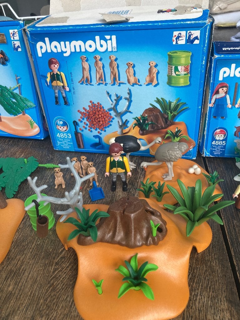 Playmobil dierentuin struisvogel stokstaartjes, Kinderen en Baby's, Speelgoed | Playmobil, Ophalen, Wild life, Complete set, Overige typen