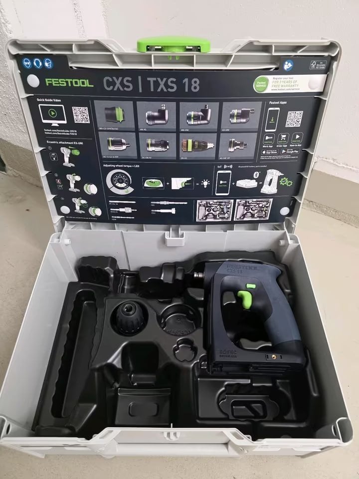 Festool CXS 18-Basic Accuboorschroefmachine in Systainer SYS, Doe-het-zelf en Bouw, Gereedschapskisten, Ophalen of Verzenden, Gevuld