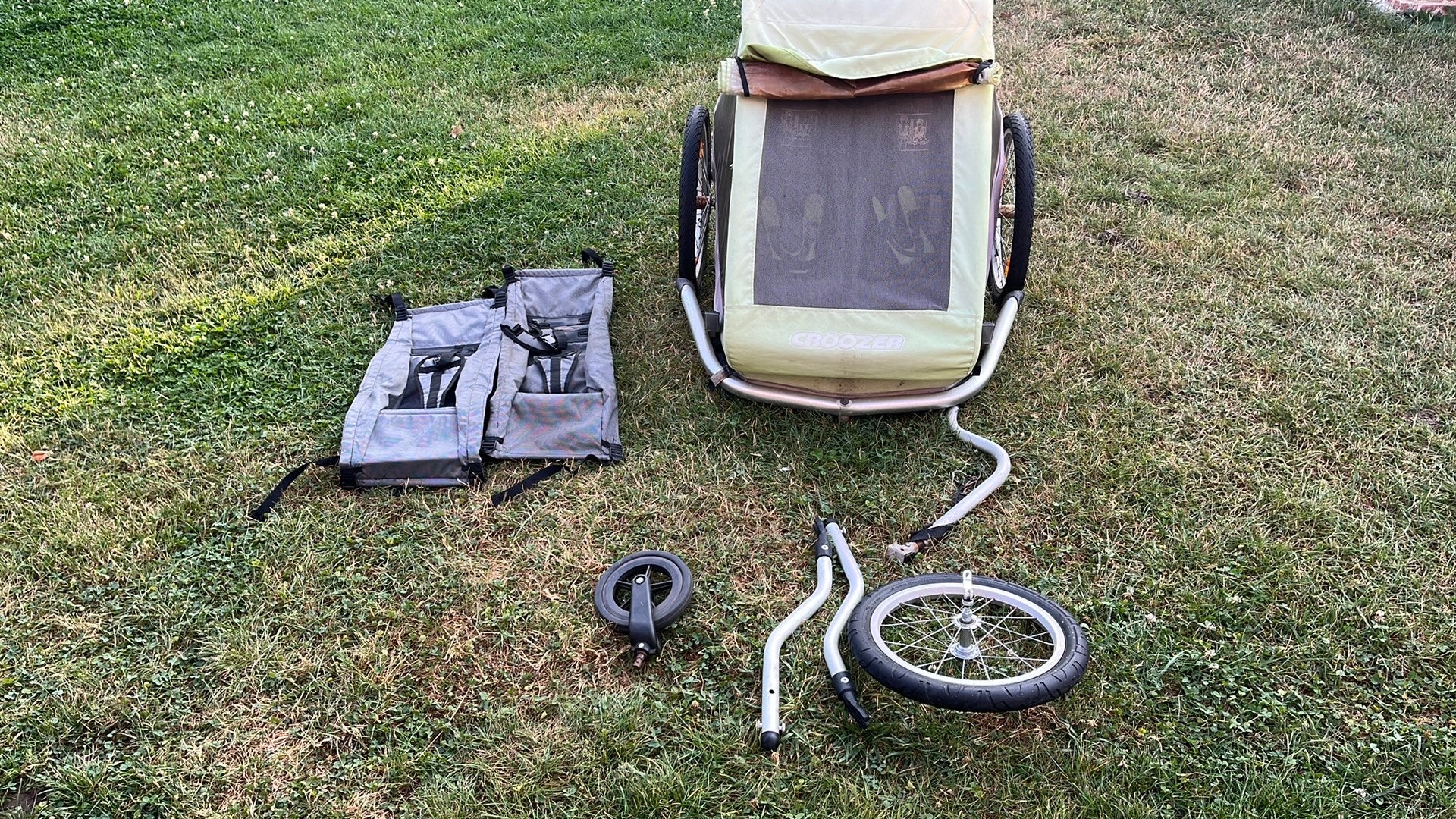 Croozer fietskar 2 personen + hangmat, Ophalen, Gebruikt, Opvouwbaar, Kinderkar