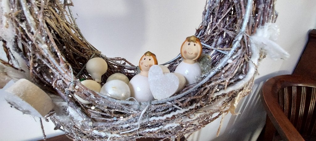 Landelijke stijl decoratie engeltjes, Huis en Inrichting, Woonaccessoires | Overige, Ophalen of Verzenden, Zo goed als nieuw, Overige materialen