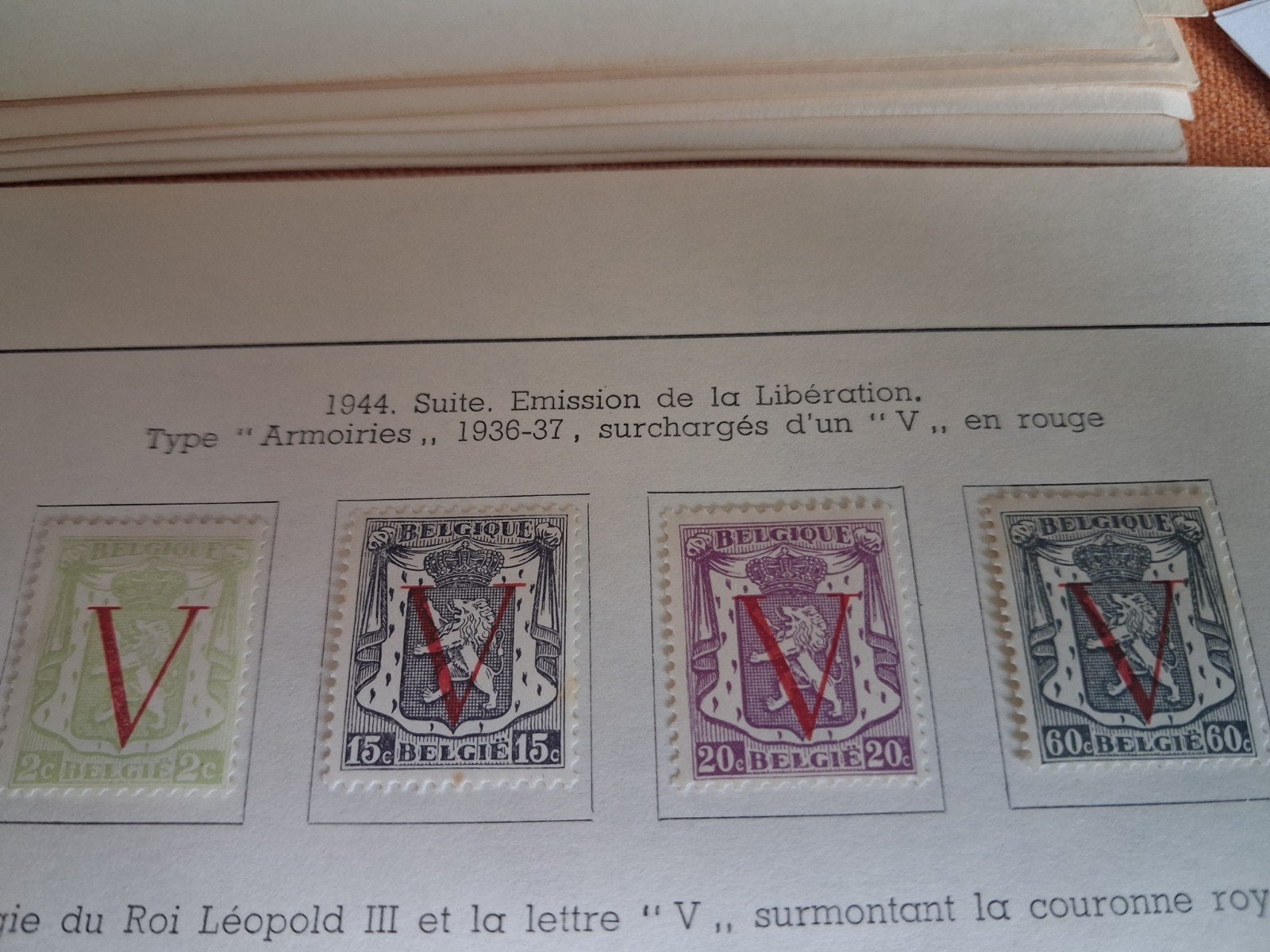 1945 timbres belges COB 670 à 673, Enlèvement ou Envoi